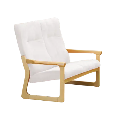 BE - 2 dvojkřeslo, koženka ROXA 0.01 - koženka bílá